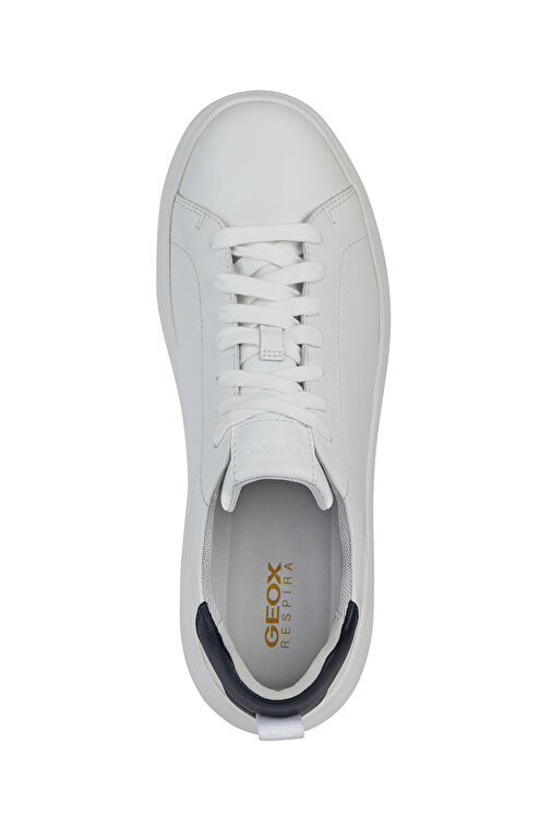 Geox Beyaz-Lacivert Erkek Deri Sneaker U45FUA00043C1000 - Görsel 6
