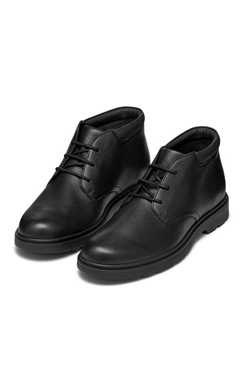 Geox Erkek Siyah Spherica Ec1 Bağcıklı Deri Casual Bot U36D1B00046C9997 - Görsel 4