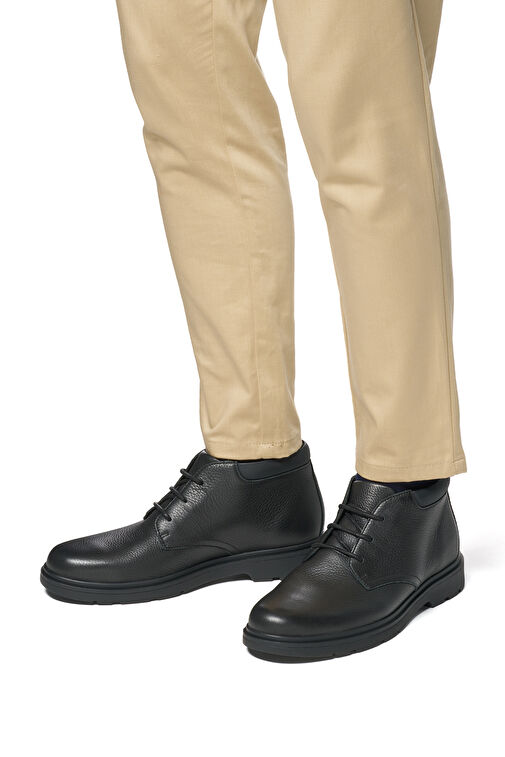 Geox Erkek Siyah Spherica Ec1 Bağcıklı Deri Casual Bot U36D1B00046C9997 - Görsel 7