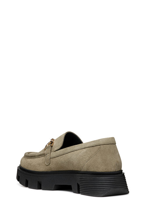 Geox Kadın Vizon Vilde Toka Detaylı Süet Deri Maskülen Loafer D46UAH00022C3704 - Görsel 5