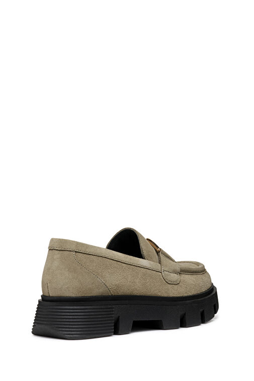 Geox Kadın Vizon Vilde Toka Detaylı Süet Deri Maskülen Loafer D46UAH00022C3704 - Görsel 6