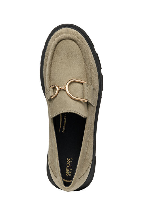 Geox Kadın Vizon Vilde Toka Detaylı Süet Deri Maskülen Loafer D46UAH00022C3704 - Görsel 7