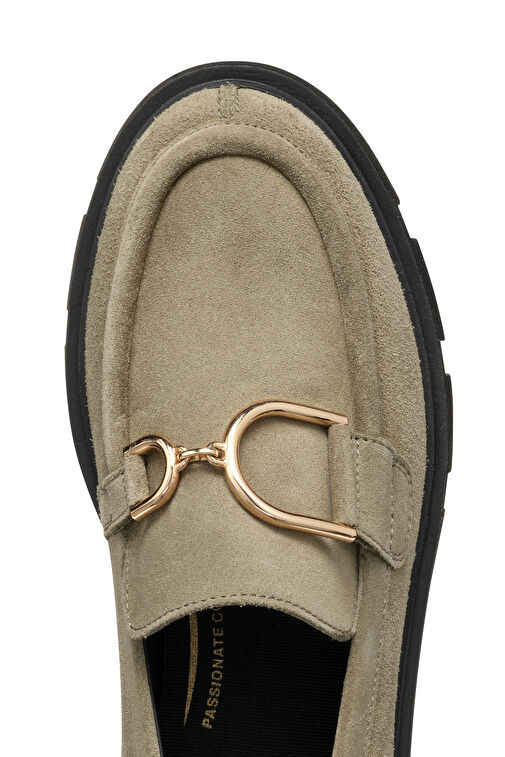 Geox Kadın Vizon Vilde Toka Detaylı Süet Deri Maskülen Loafer D46UAH00022C3704 - Görsel 9