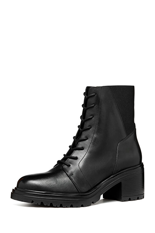 Geox Kadın Siyah Damiana Fermuarlı Kalın Topuklu Deri Bot D46QCC043NHC9999 - Görsel 3