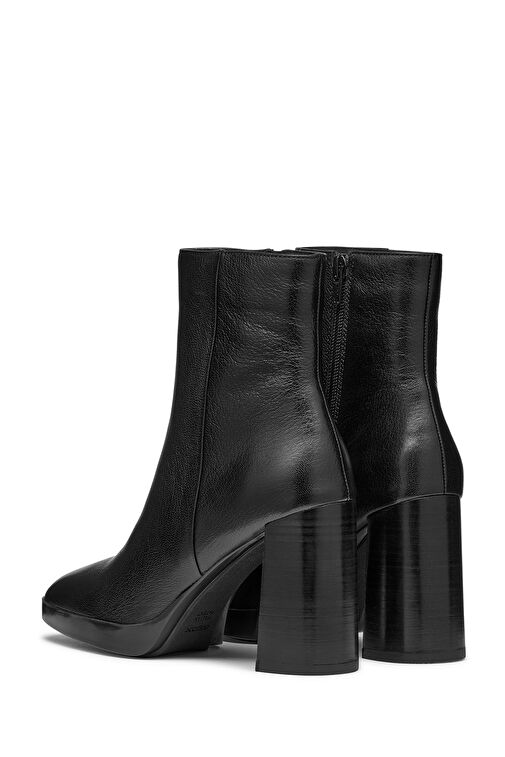 Geox Kadın Siyah Teulada Fermuarlı Kalın Topuklu Deri Bot D36VLC000TCC9999 - Görsel 6