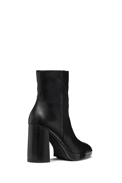 Geox Kadın Siyah Teulada Fermuarlı Kalın Topuklu Deri Bot D36VLC000TCC9999 - Görsel 9