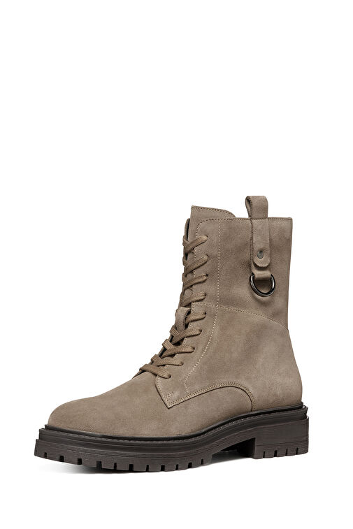 Geox Kadın Vizon Taupe Bağcıklı Süet Deri Postal Bot D46HRB00022C6029 - Görsel 3