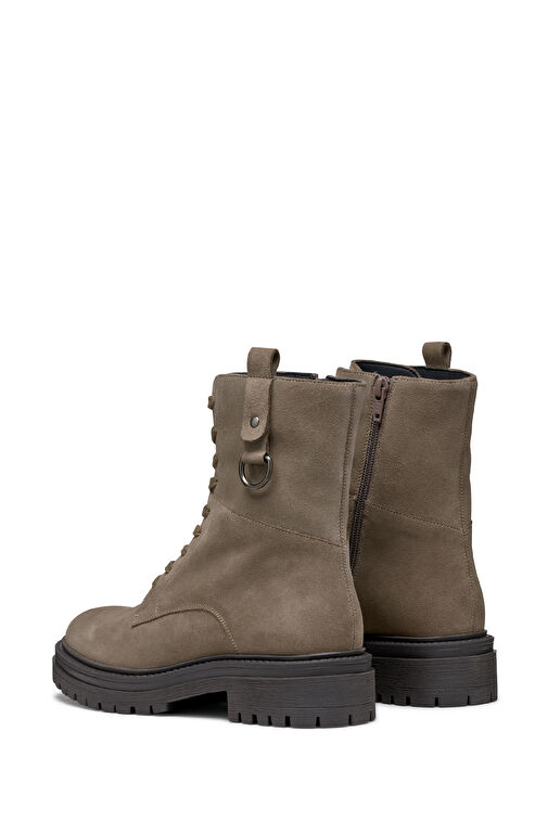 Geox Kadın Vizon Taupe Bağcıklı Süet Deri Postal Bot D46HRB00022C6029 - Görsel 6