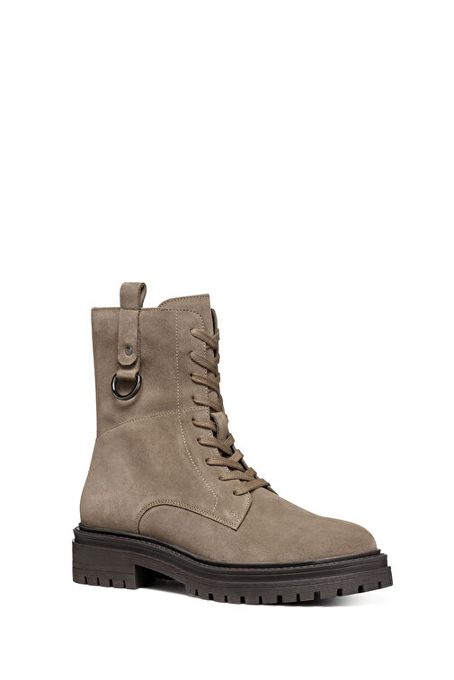 Geox Kadın Vizon Taupe Bağcıklı Süet Deri Postal Bot D46HRB00022C6029 - Görsel 7