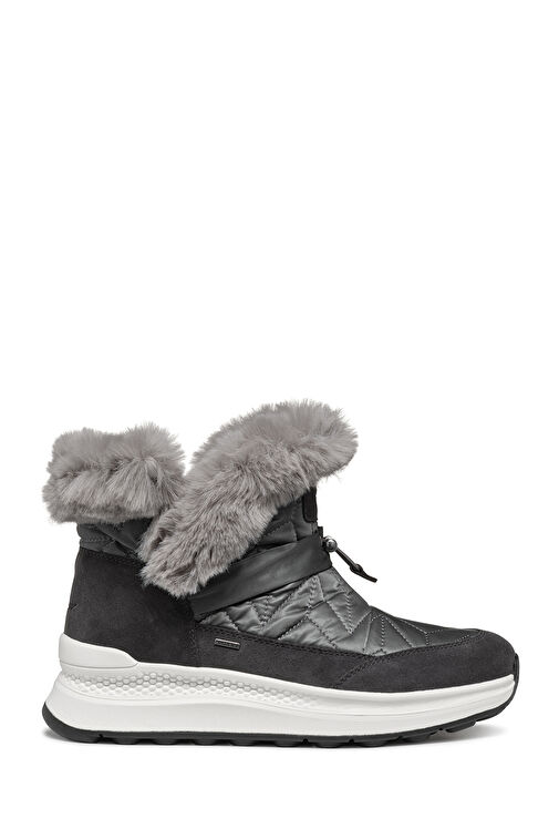 Geox Kadın Gri D Spherica Actif X2 Kürklü Waterproof Deri Bot D46WPB0FU22C1115 - Görsel 2