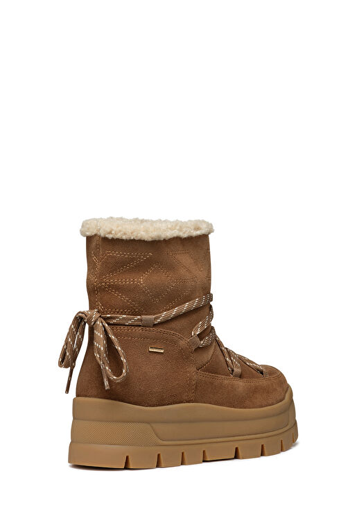 Geox Kadın Kahverengi Spherica Ec7.1 Abx Kürklü Waterproof Süet Deri Bot D46WSA00022C6372 - Görsel 3