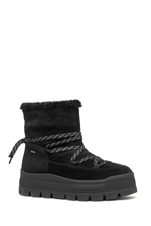 Geox Geox Kadın Siyah Spherica Ec7.1 Abx Kürklü Waterproof Süet Deri Bot D46WSA00022C9999 | Boyner Siyah - 4. görsel