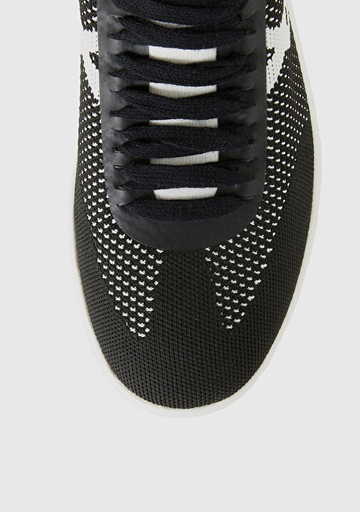 Erkek Siyah Önü ve Arkası Logo Detaylı Bağcıklı Spor Ayakkabı - Görsel 5