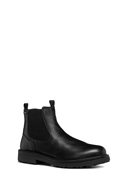 Geox Erkek Siyah Lagorai + Grip Abx Fermuarlı Waterproof Deri Casual Bot U46HQB00043C9999 - Görsel 7