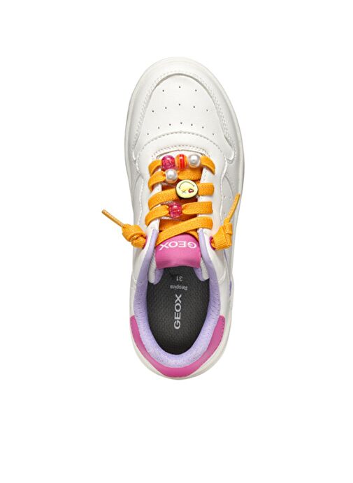 Geox Kız Çocuk Beyaz J Washiba Sneaker J45HXD000BCC0563 - Görsel 6