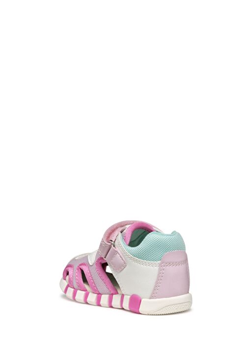 Geox Kız Bebek Beyaz B Sandal Iupidoo A - Synt + Mesh Bantlı Kumaş Sandalet B5517C0BC14C0563 - Görsel 3