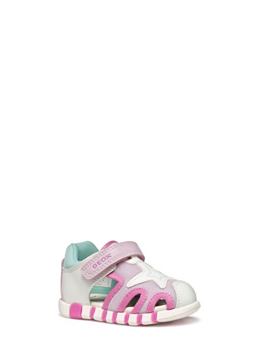 Geox Kız Bebek Beyaz B Sandal Iupidoo A - Synt + Mesh Bantlı Kumaş Sandalet B5517C0BC14C0563 - Görsel 4