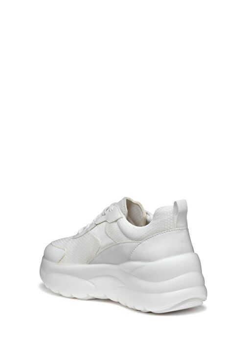 Geox Kadın Beyaz D Xtors D - Mesh + Geobuck Bağcıklı Kalın Tabanlı Sneaker D551FD01454C1000 - Görsel 3