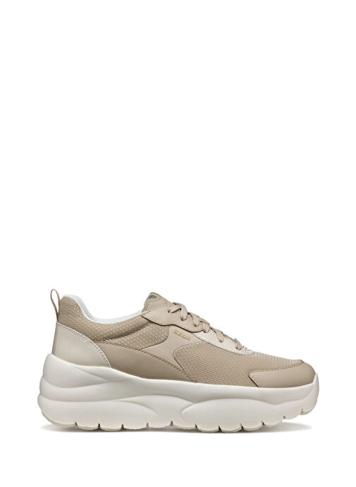 Geox Kadın Bej D Xtors D - Mesh + Geobuck Bağcıklı Kalın Tabanlı Sneaker D551FD01454C5000 - Görsel 2