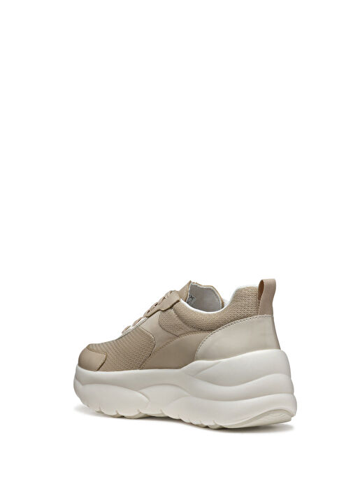 Geox Kadın Bej D Xtors D - Mesh + Geobuck Bağcıklı Kalın Tabanlı Sneaker D551FD01454C5000 - Görsel 3