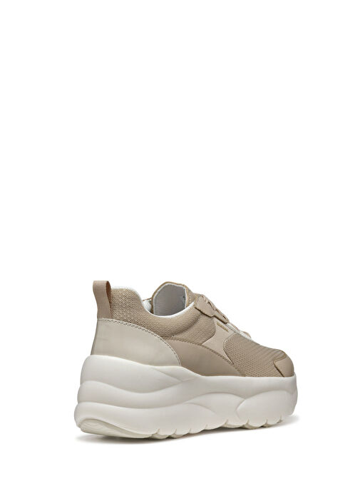Geox Kadın Bej D Xtors D - Mesh + Geobuck Bağcıklı Kalın Tabanlı Sneaker D551FD01454C5000 - Görsel 5