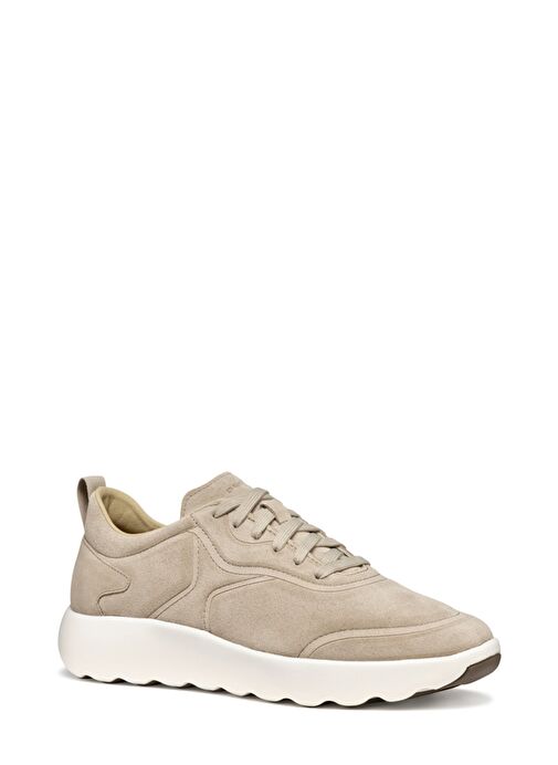 Geox Erkek Bej U Xtors A - Suede Bağcıklı Süet Deri Sneaker U46LFA00022C5004 - Görsel 4