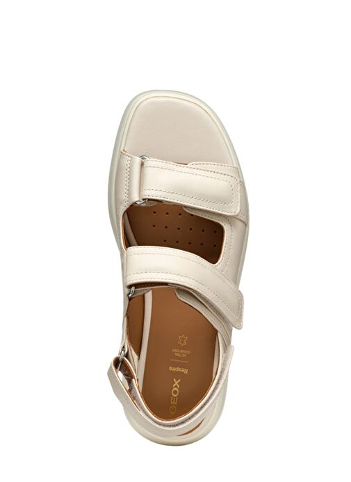 Geox Kadın Krem D Spherica Ec4.1 S A - Nappa Bantlı Deri Sandalet D55D4B00085C1122 - Görsel 6