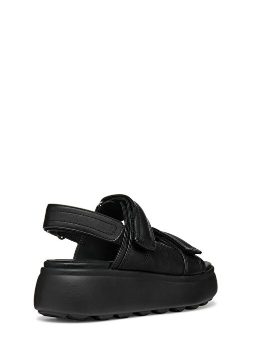 Geox Kadın Siyah D Spherica Ec4.1 S A - Nappa Bantlı Deri Sandalet D55D4B00085C9999 - Görsel 5