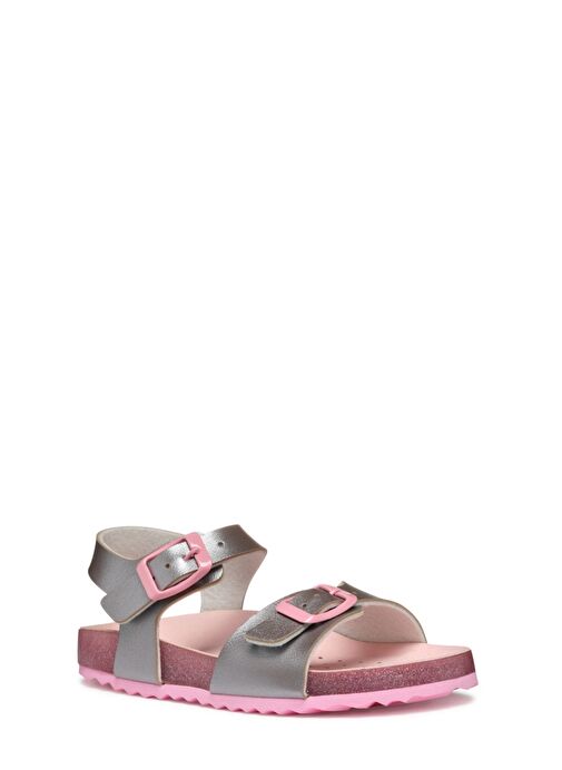 Geox Kız Çocuk Gümüş Adriel Simli Sandalet J558MI000NFC0566 - Görsel 3