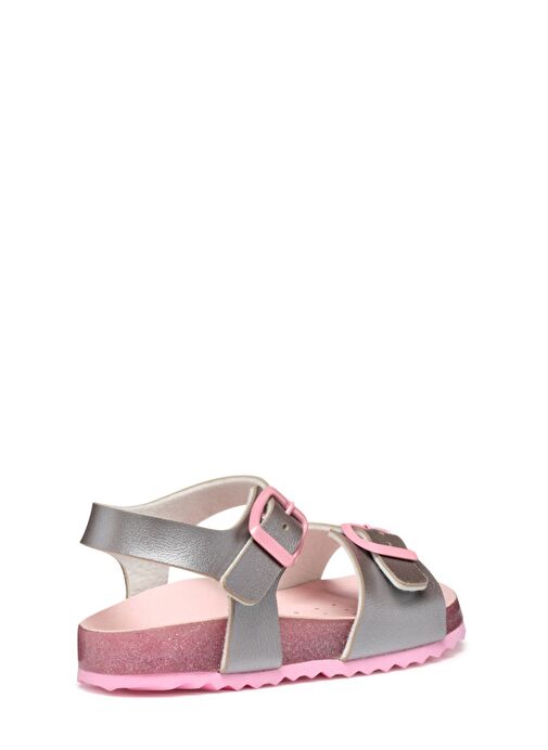 Geox Kız Çocuk Gümüş Adriel Simli Sandalet J558MI000NFC0566 - Görsel 5