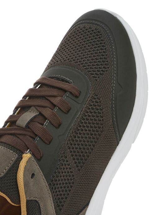 Geox Erkek Yeşil U Klaıver Bağcıklı Kumaş Sneaker U55LBB06K9JC3009 - Görsel 9