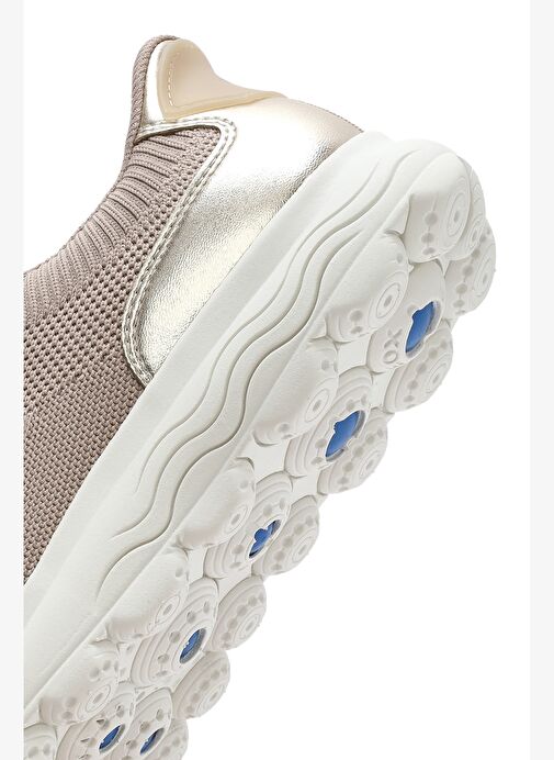 Geox Kadın Bej Spherica Plus Bağcıklı Kalın Tabanlı Kumaş Sneaker D557MA06KBNCH62L - Görsel 9