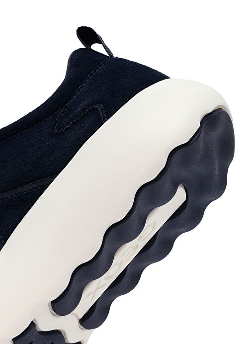Geox Erkek Lacivert Kalın Tabanlı Bağcıklı Süet Deri Sneaker U46LFA00022C4064 - Görsel 9