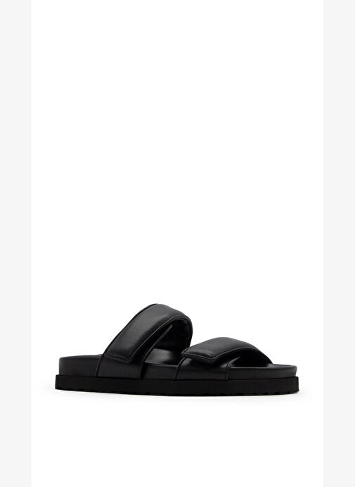 Çift Bantlı Siyah Terlik - Görsel 3