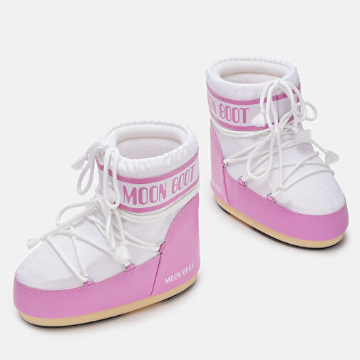 ICON LOW 2 K Kız Çocuk Bot (Kar) 80D1409340-JB05 Moon Boot Icon Low Nylon Pink/White (33-35) - Görsel 4