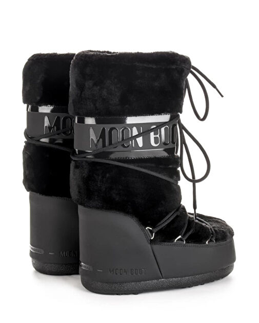 Kadın Bot (Kar) 80D1408900-N001 Moon Boot Classic Faux Fu Black - Görsel 4