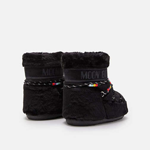 Kadın Bot (Kar) 80D1409470-N001 Moon Boot Icon Low Faux Fur Beads Black - Görsel 3