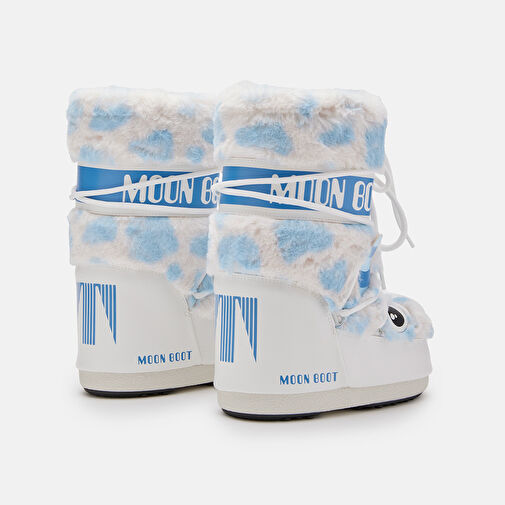 Kız Çocuk Bot (Kar) 80D3400260-AF19 Moon Boot Icon Yeti Faux Fur White/Light Blue (23-26) - Görsel 3