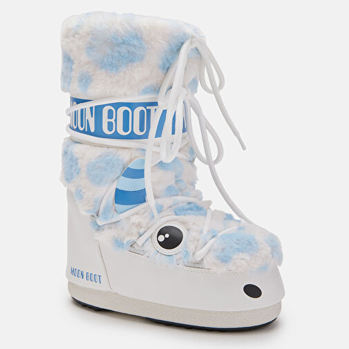 Kız Çocuk Bot (Kar) 80D3400260-AF19 Moon Boot Icon Yeti Faux Fur White/Light Blue (23-26) - Görsel 5