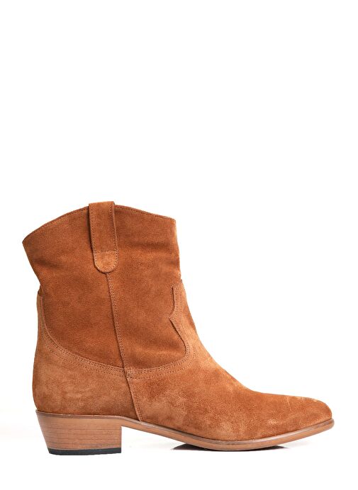 Nemesis Gerçek Deri Kadın Bot Taba Süet - Görsel 3