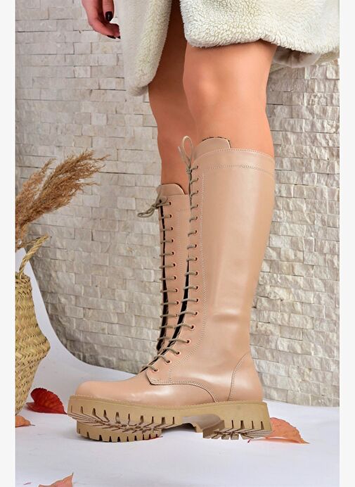 Ten Bağcıklı Günlük Kadın Çizme L430194009 - Görsel 4