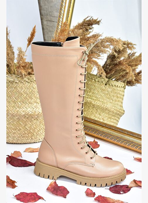 Ten Bağcıklı Günlük Kadın Çizme L430194009 - Görsel 6