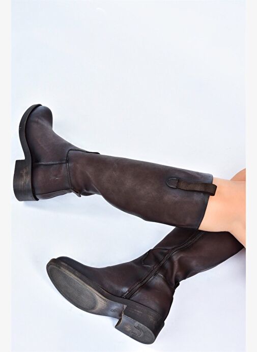 Kahverengi Kadın Çizme J674272109 - Görsel 4