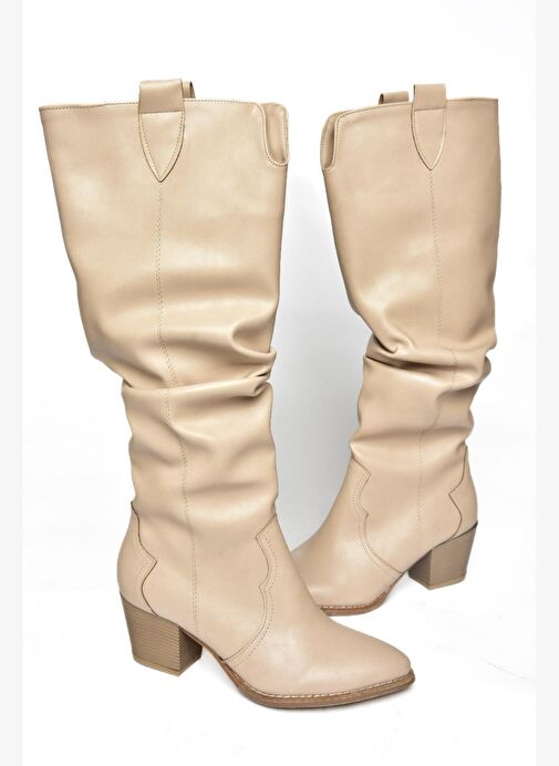 Ten Büzgülü Dallas Kadın Çizme J404040109 - Görsel 5