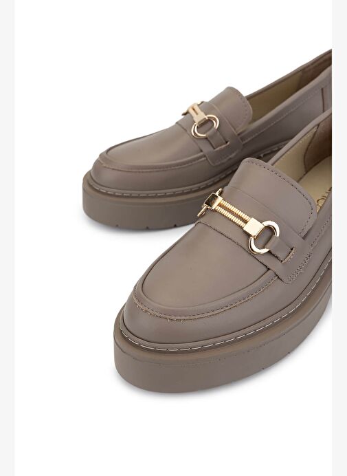 Tamer Tanca Kadın Hakiki Deri Vizon Loafer Ayakkabı - Görsel 4