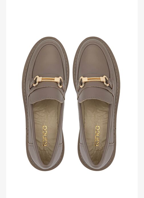 Tamer Tanca Kadın Hakiki Deri Vizon Loafer Ayakkabı - Görsel 6