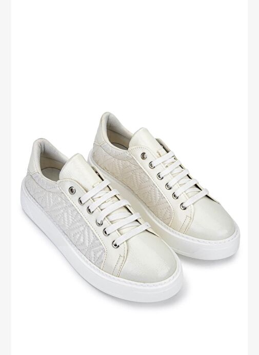 Tamer Tanca Kadın Suni Deri Beyaz Sneakers & Spor Ayakkabı - Görsel 3