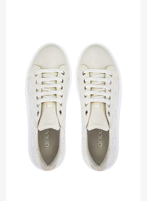 Tamer Tanca Kadın Suni Deri Beyaz Sneakers & Spor Ayakkabı - Görsel 6