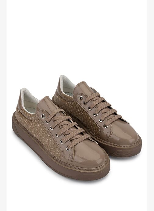 Tamer Tanca Kadın Suni Deri Bej Sneakers & Spor Ayakkabı - Görsel 3