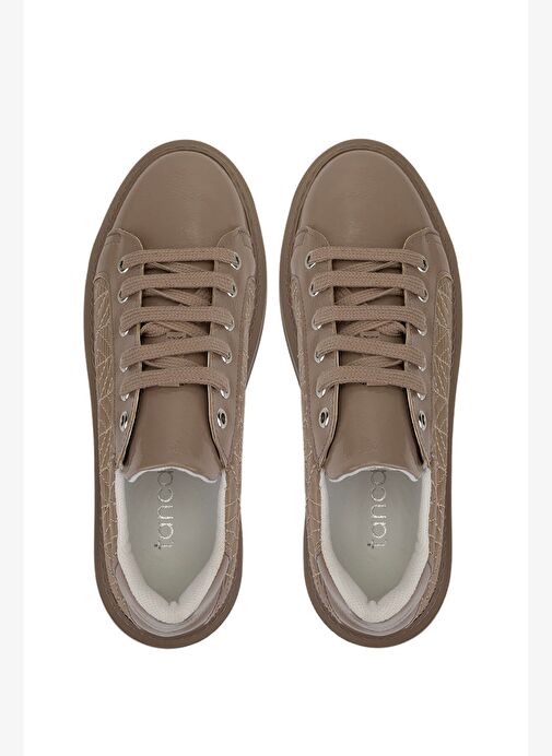 Tamer Tanca Kadın Suni Deri Bej Sneakers & Spor Ayakkabı - Görsel 6